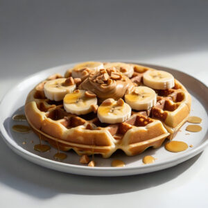 Peanut Butter Banana Waffles
